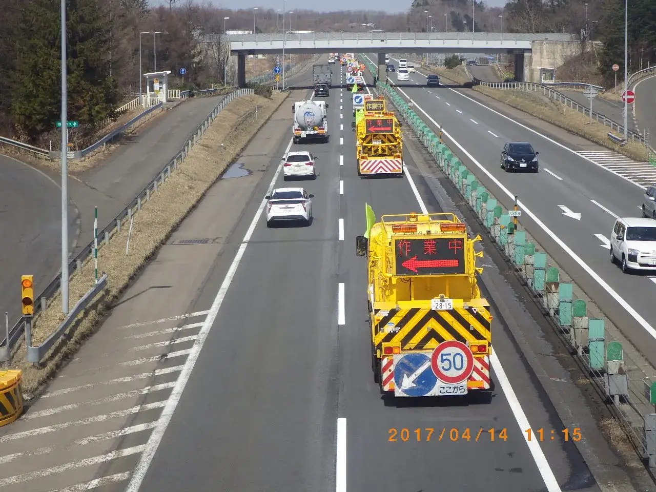 道路区画線及び橋梁塗装の実績：路面標示工事⑥