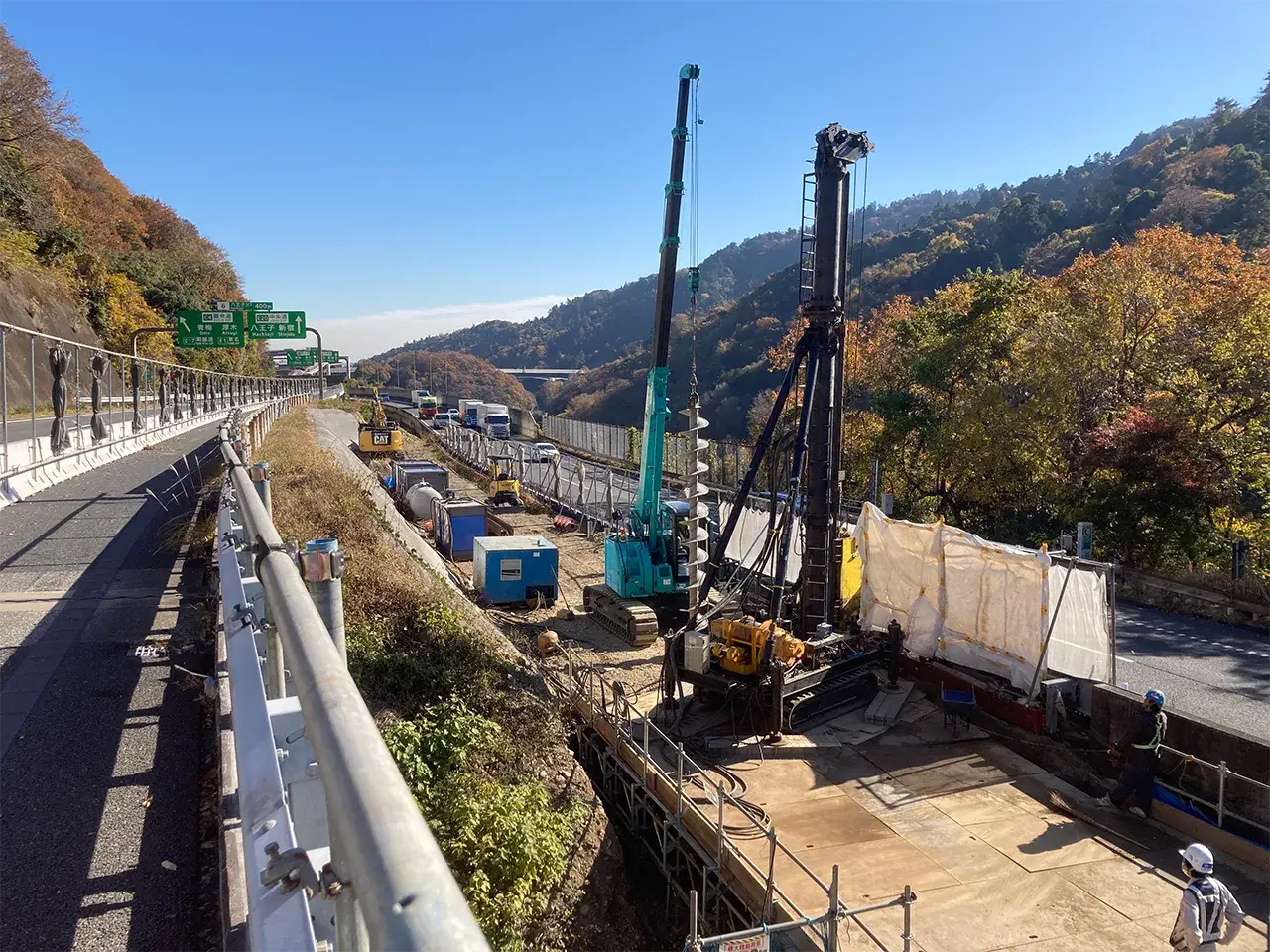 土木工事部門の実績：仮締切工_H型鋼工法
