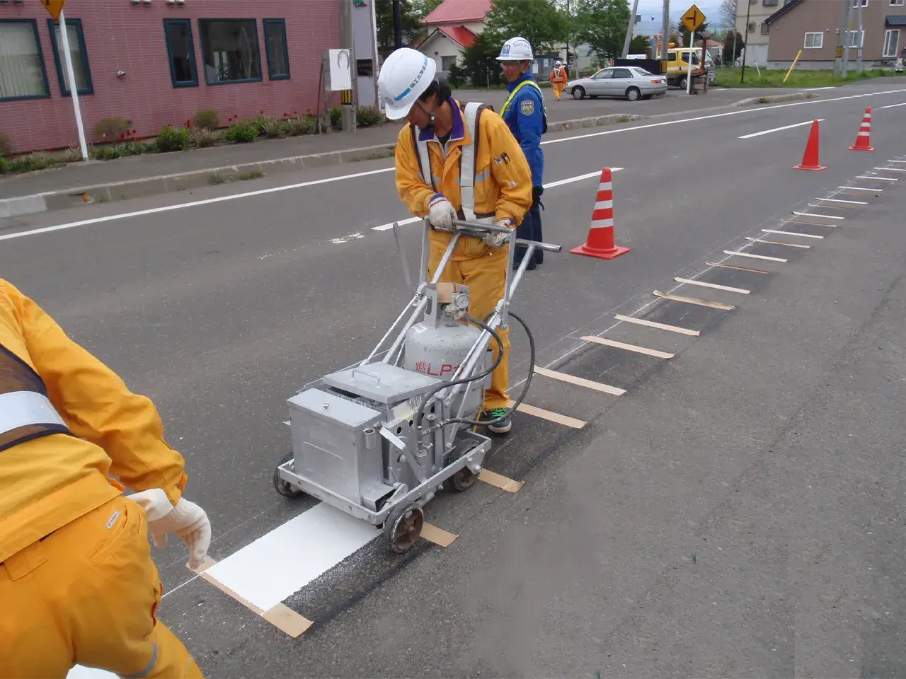 道路区画線及び橋梁塗装の実績：路面標示工事④