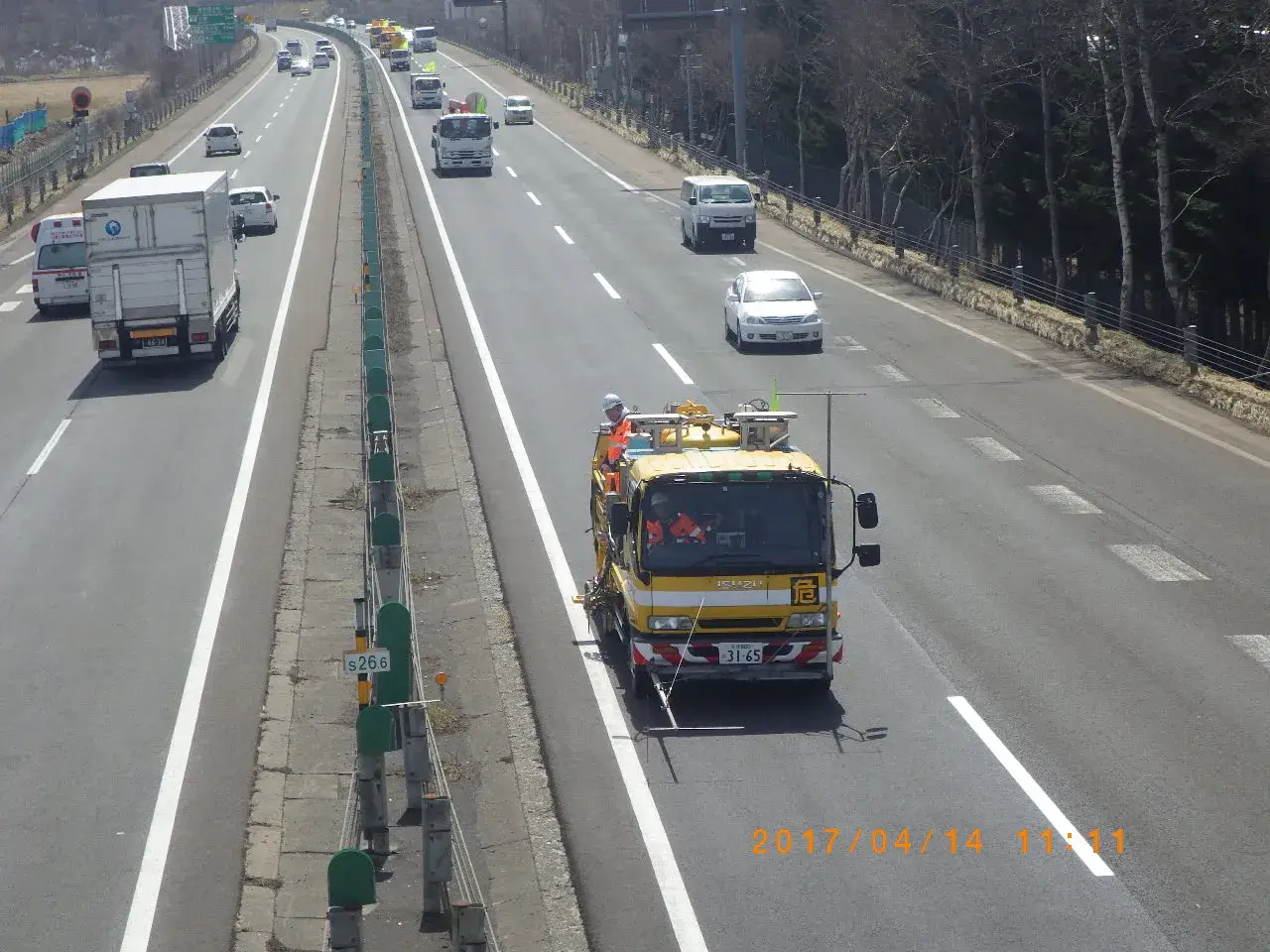 道路区画線及び橋梁塗装の実績：路面標示工事⑤